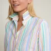 Hot River Woods Multi lange gestreepte geknoopte blouse -