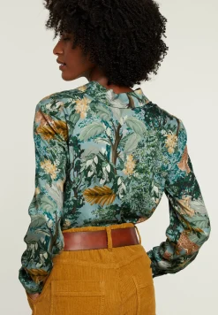 Fashion River Woods Multi viscose blouse met knopen -
