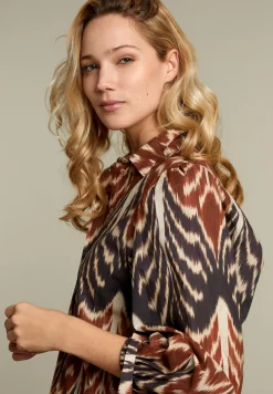 Hot River Woods Multicolor blouse met pofmouwen -