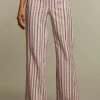 Best River Woods Multicolor gestreepte broek met wijde pijpen -
