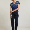 Hot River Woods Navy lange broek opgestikte zak -