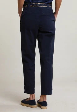 Hot River Woods Navy lange broek opgestikte zak -