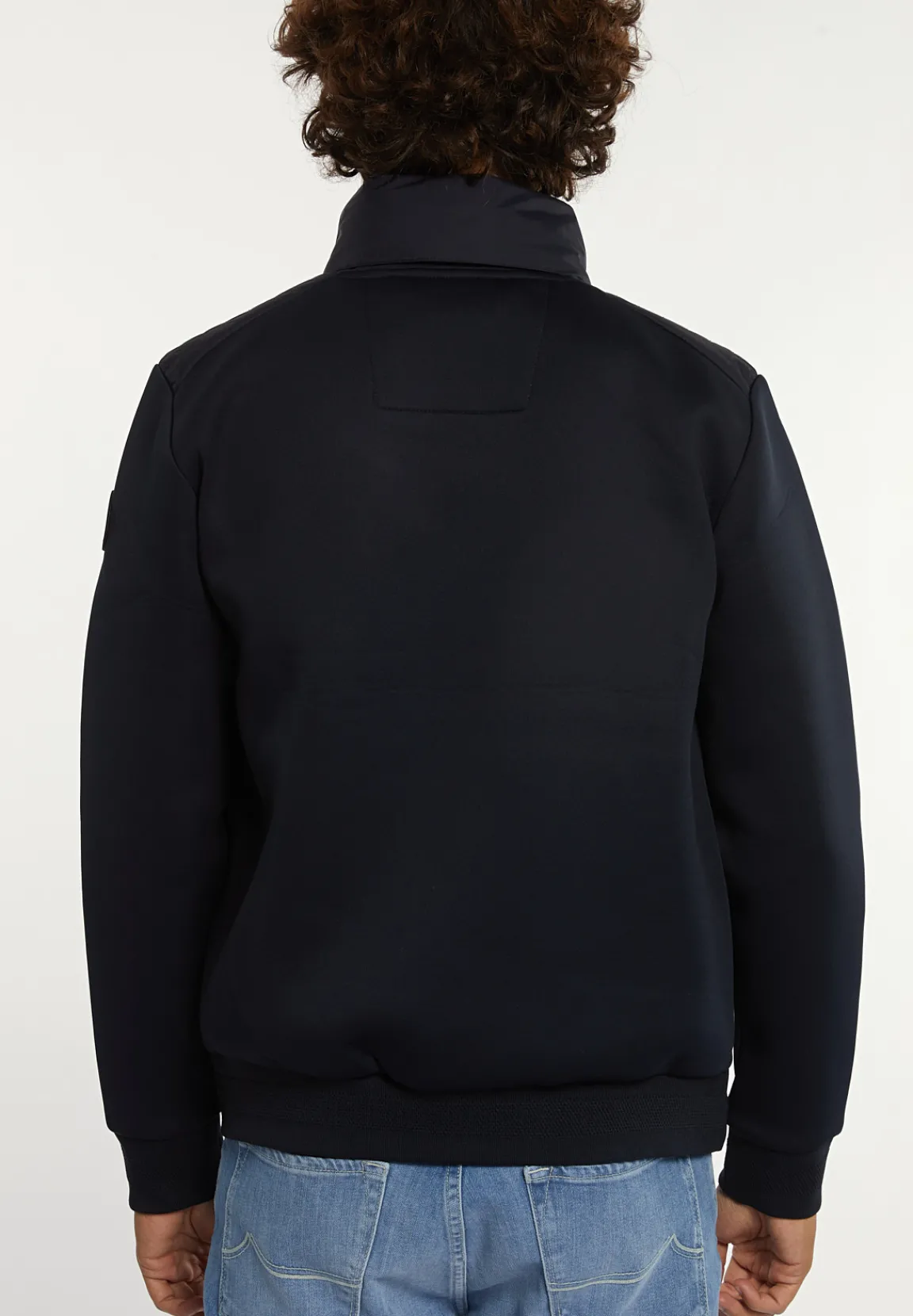 Fashion River Woods Neopreen gewatteerde jas met kap navy -