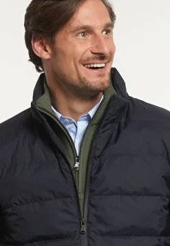 Hot River Woods Neopreen gewatteerde jas met kap navy -