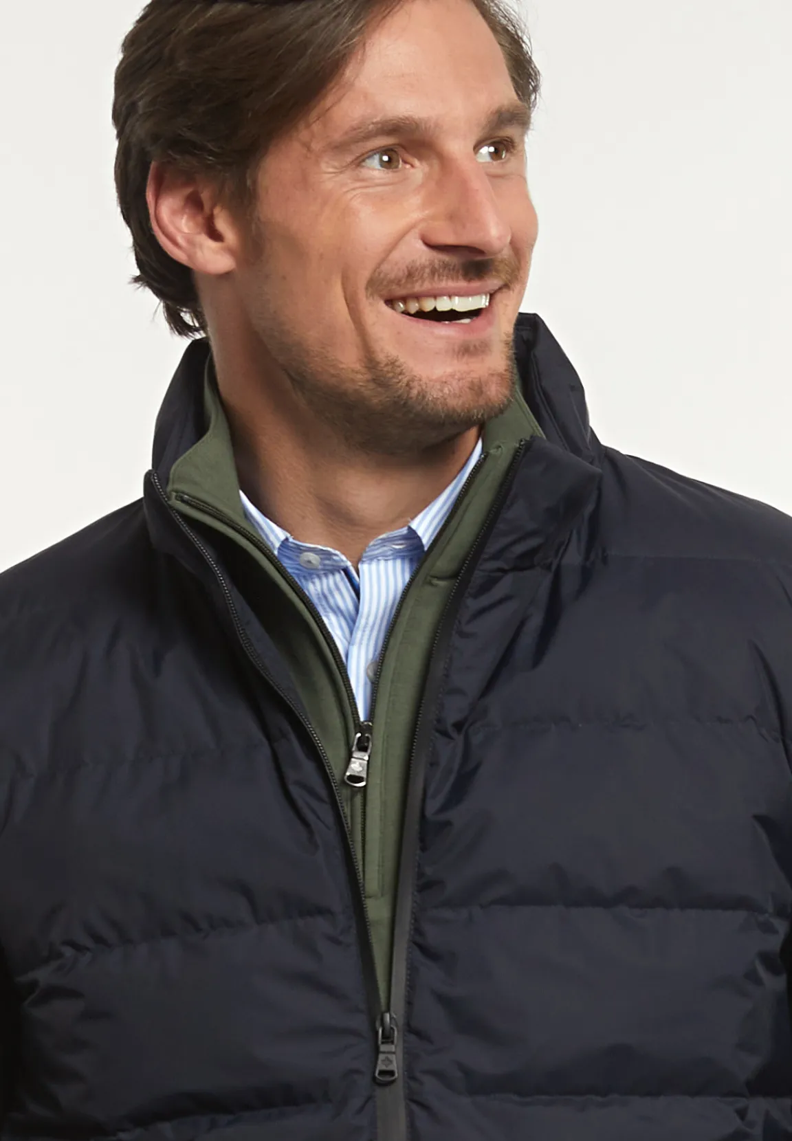 Hot River Woods Neopreen gewatteerde jas met kap navy -