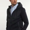 Hot River Woods Neopreen jas met kap borstzak navy -