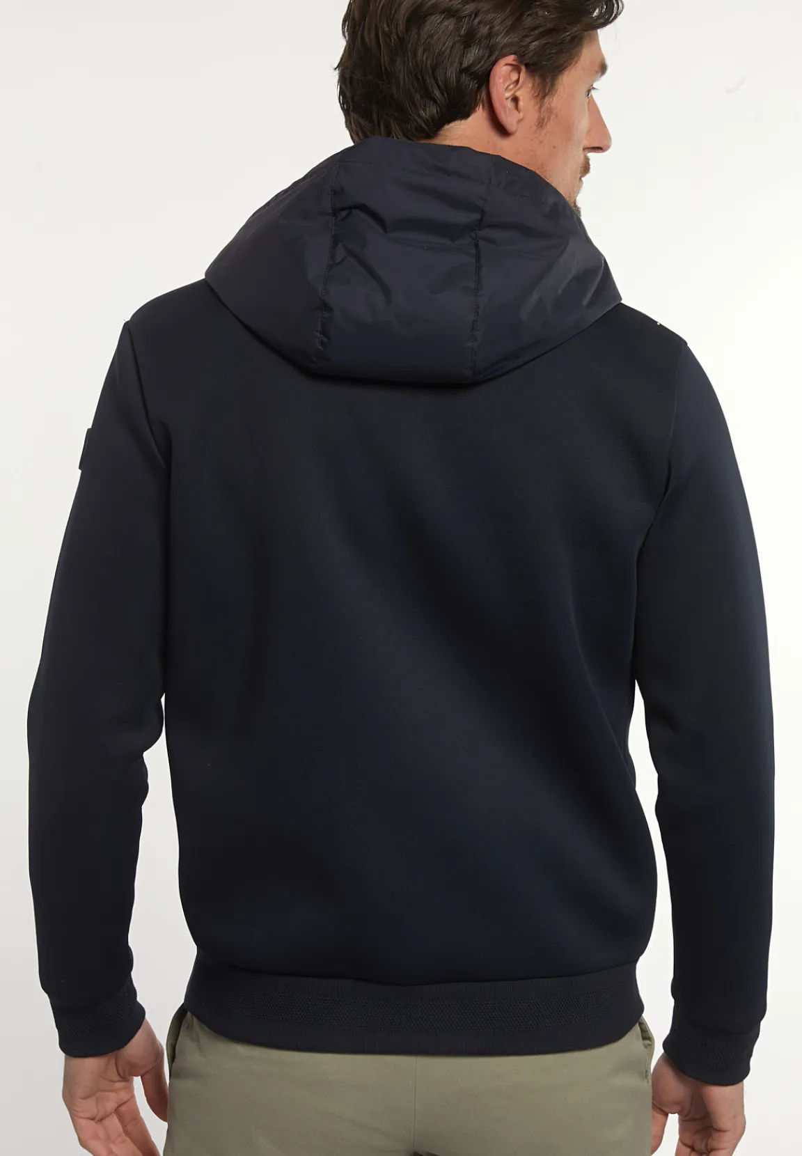 Hot River Woods Neopreen jas met kap borstzak navy -
