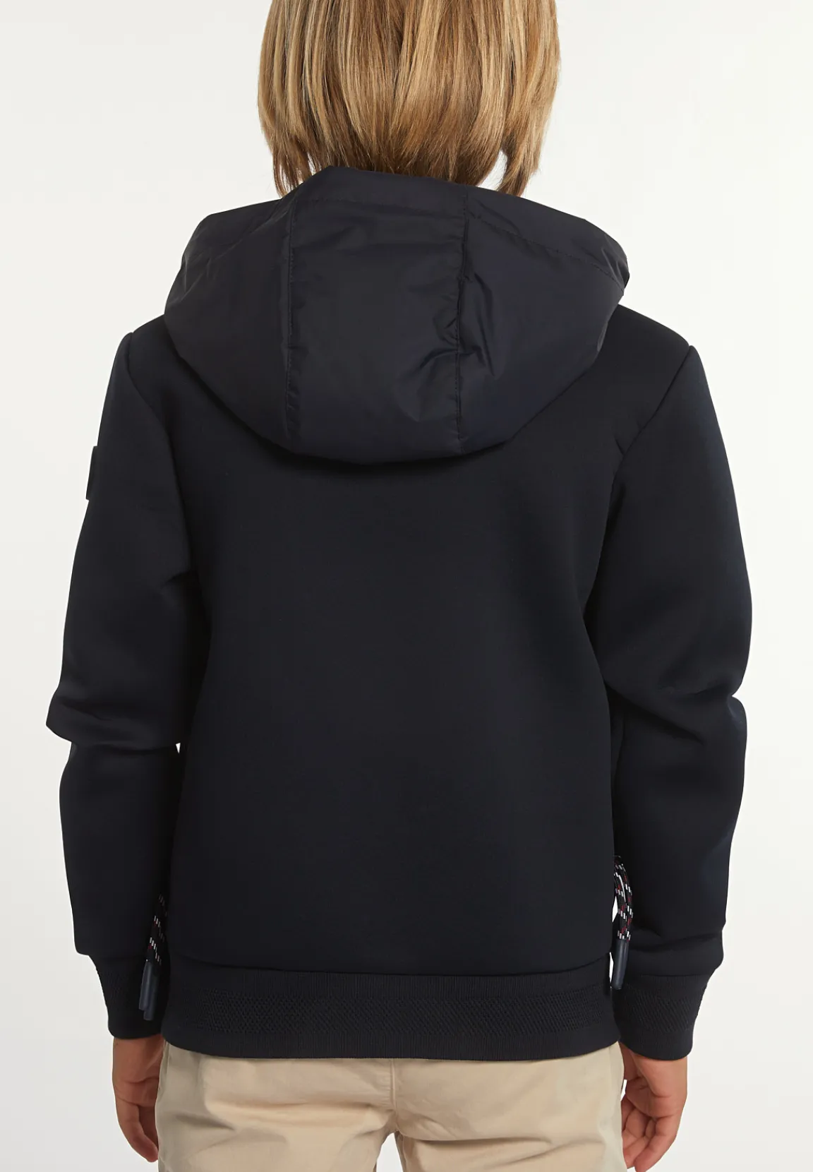 Discount River Woods Neopreen jas met kap borstzak navy blue -