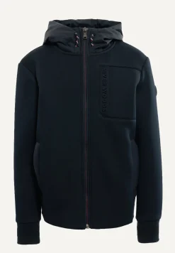 Discount River Woods Neopreen jas met kap borstzak navy blue -