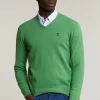 Clearance River Woods Normal fit basic katoenen V-hals trui apple mix -