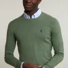 Clearance River Woods Normal fit basic katoenen trui ronde hals safari mix -