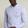 Sale River Woods Normal fit basic katoenen trui ronde hals lt grey mix -