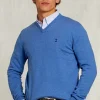 Sale River Woods Normal fit basic katoenen V-hals trui bluetiful mix -