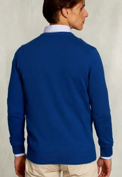 Sale River Woods Normal fit basic katoenen V-hals trui nile mix -