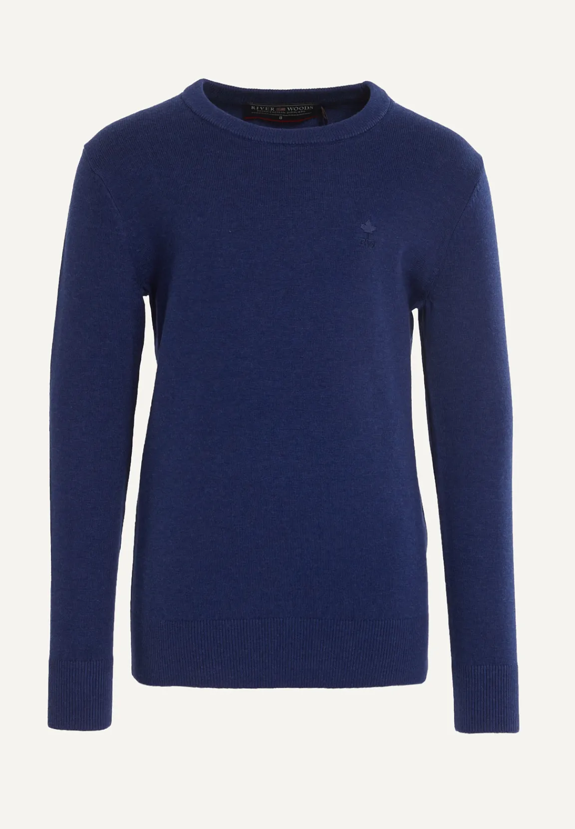 Best River Woods Normal fit basic trui ronde hals twilight mix -