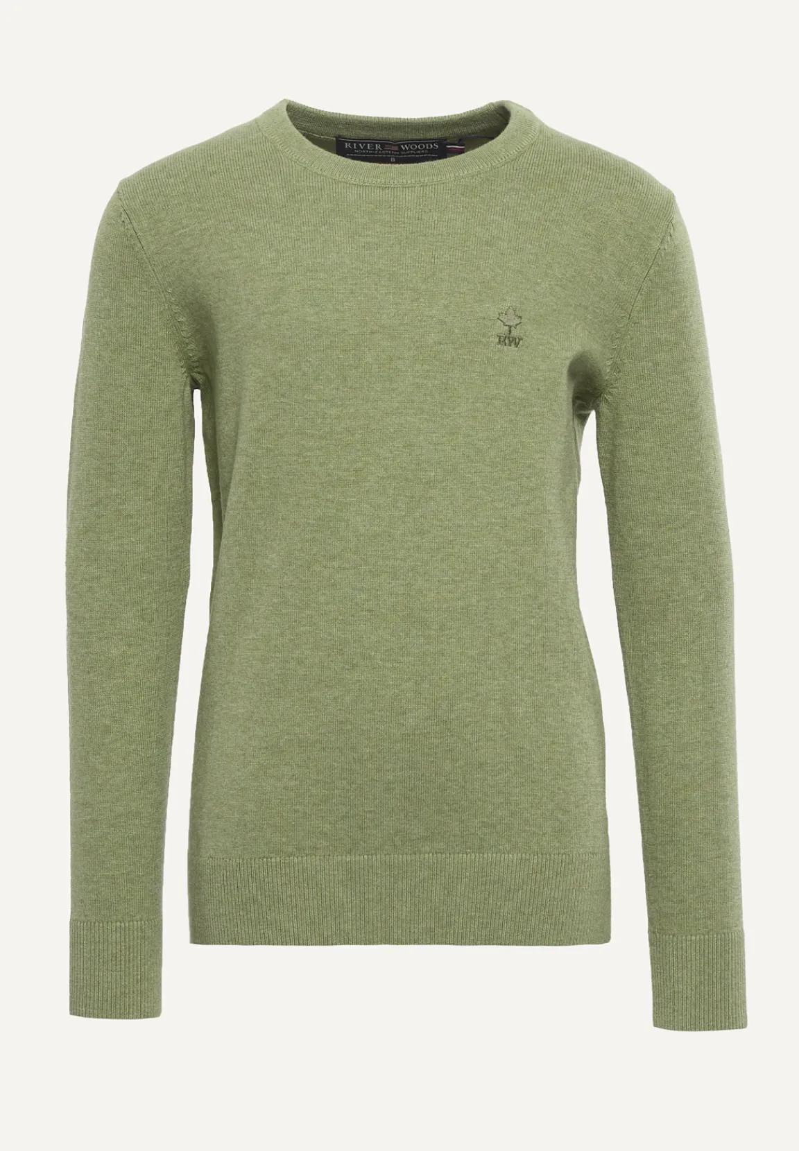 Discount River Woods Normal fit basic trui ronde hals savanna mix -