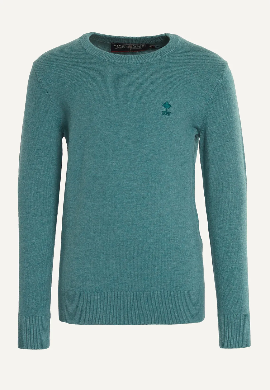 New River Woods Normal fit basic trui ronde hals opal mix -