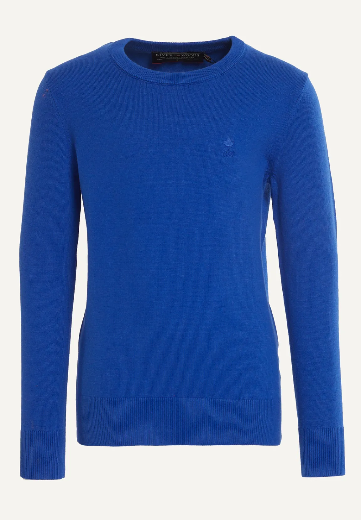 Online River Woods Normal fit basic trui ronde hals cobalt mix -