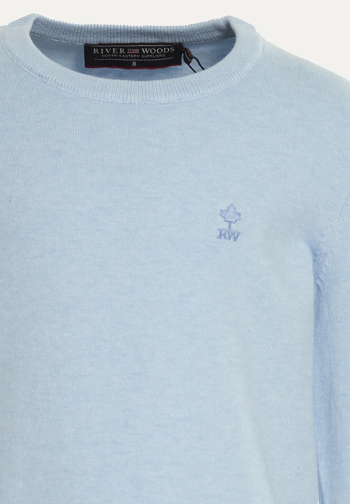 Fashion River Woods Normal fit basic trui ronde hals baby mix -