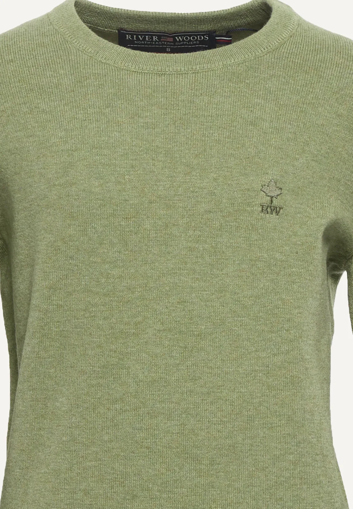 Discount River Woods Normal fit basic trui ronde hals savanna mix -