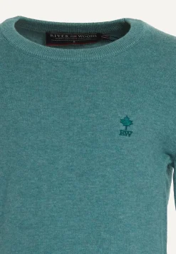 New River Woods Normal fit basic trui ronde hals opal mix -