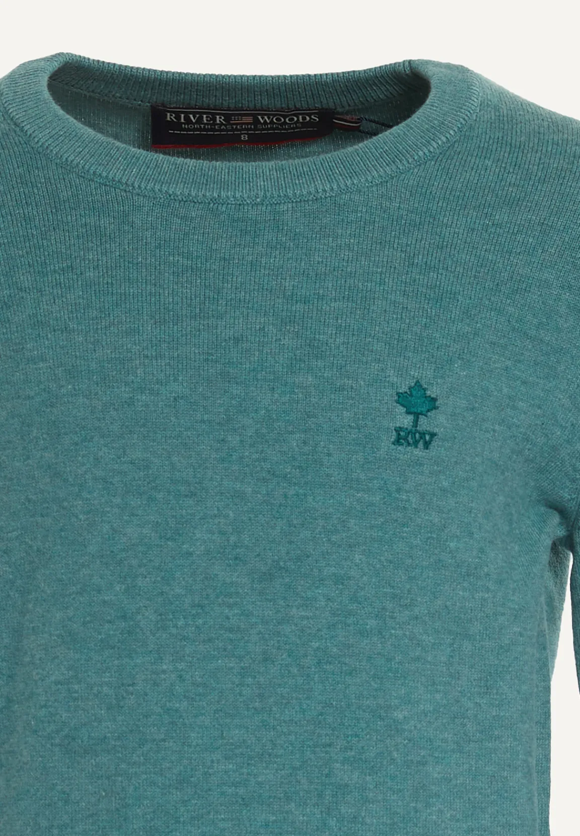 New River Woods Normal fit basic trui ronde hals opal mix -