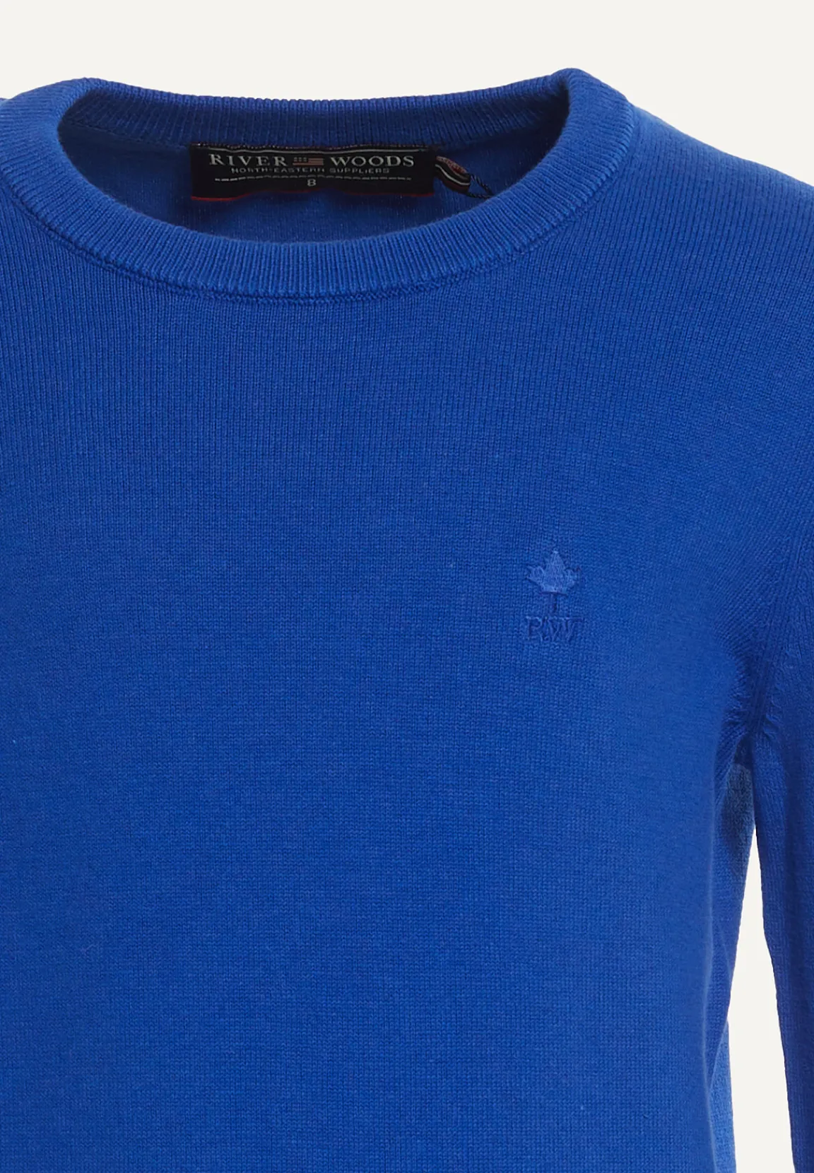 Online River Woods Normal fit basic trui ronde hals cobalt mix -