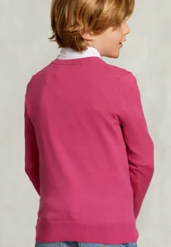 Clearance River Woods Normal fit basic trui ronde hals amaranth -