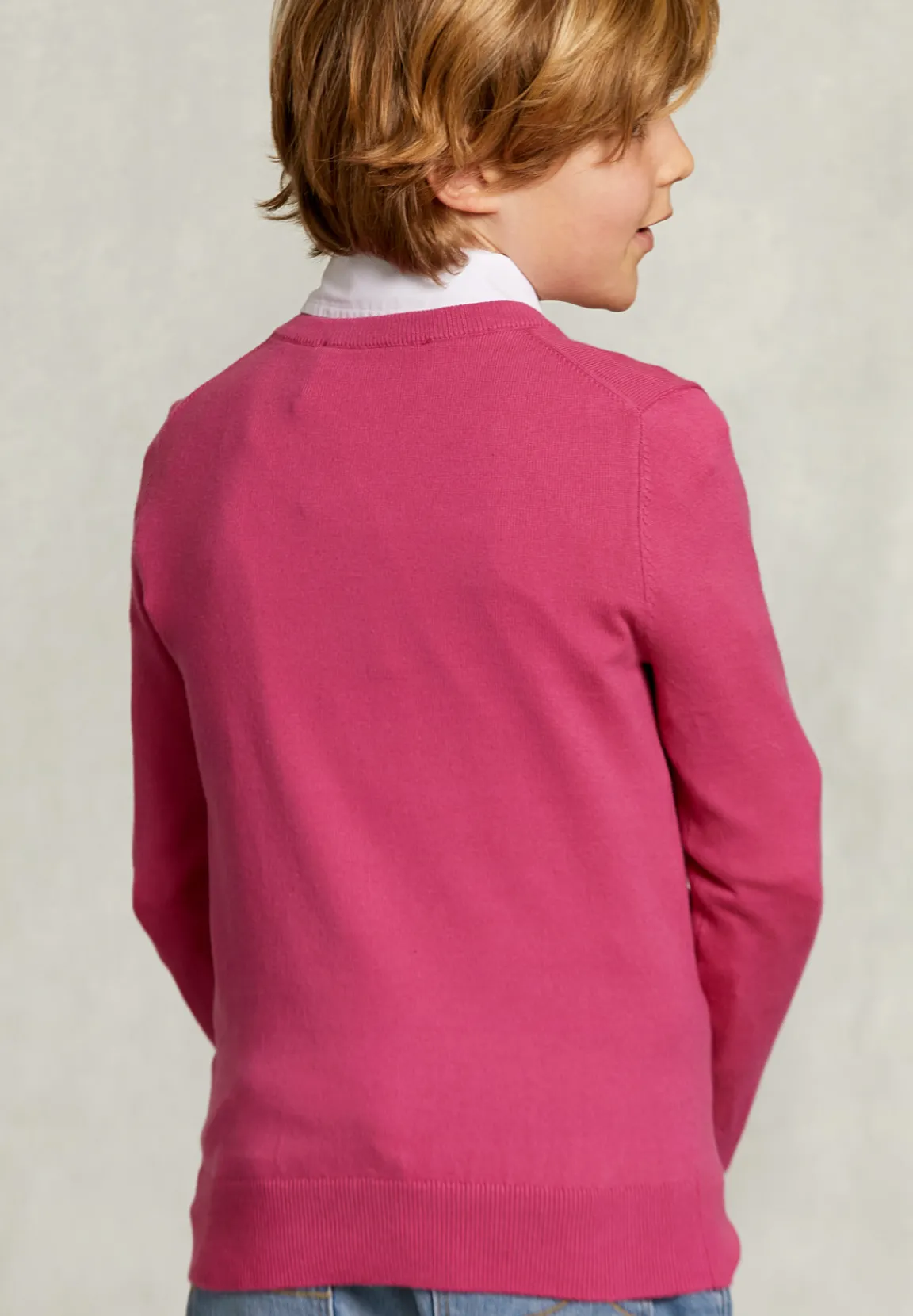 Clearance River Woods Normal fit basic trui ronde hals amaranth -