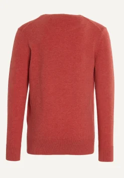 Online River Woods Normal fit basic trui ronde hals cherry mix -
