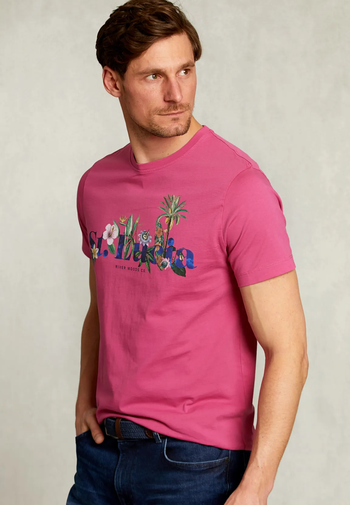 Sale River Woods Normal fit basic T-shirt amaranth -