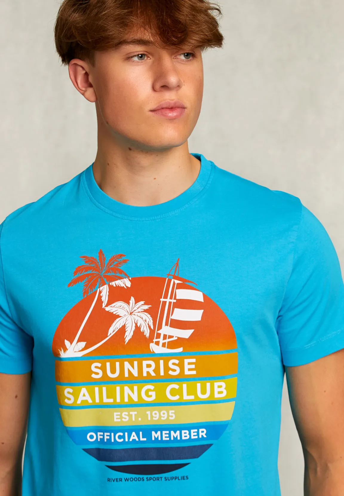 Online River Woods Normal fit basic T-shirt aruba -