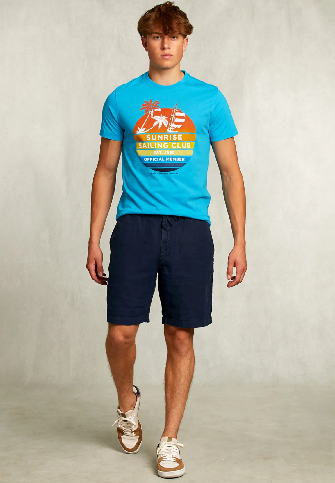 Online River Woods Normal fit basic T-shirt aruba -