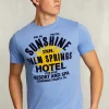 Best River Woods Normal fit basic T-shirt blauw -
