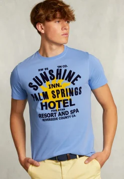 Best River Woods Normal fit basic T-shirt blauw -