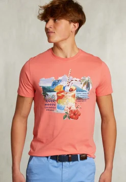 Fashion River Woods Normal fit basic T-shirt bellini -
