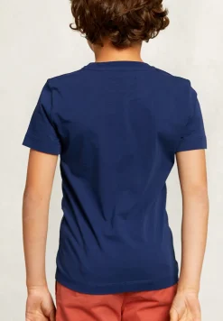 Outlet River Woods Normal fit basic T-shirt blue oxford -
