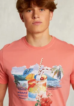 Fashion River Woods Normal fit basic T-shirt bellini -