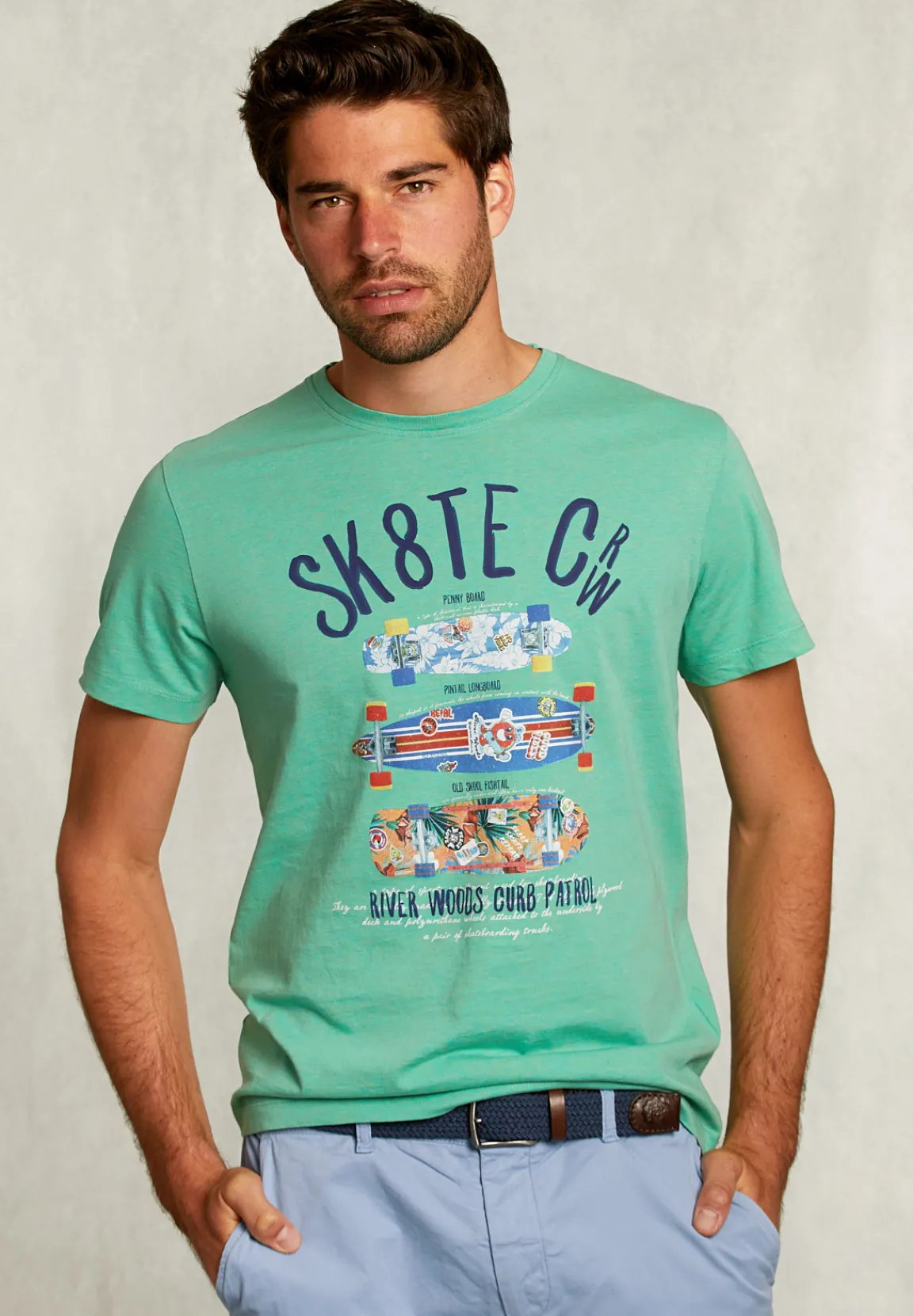 Fashion River Woods Normal fit basic T-shirt citrus mix -