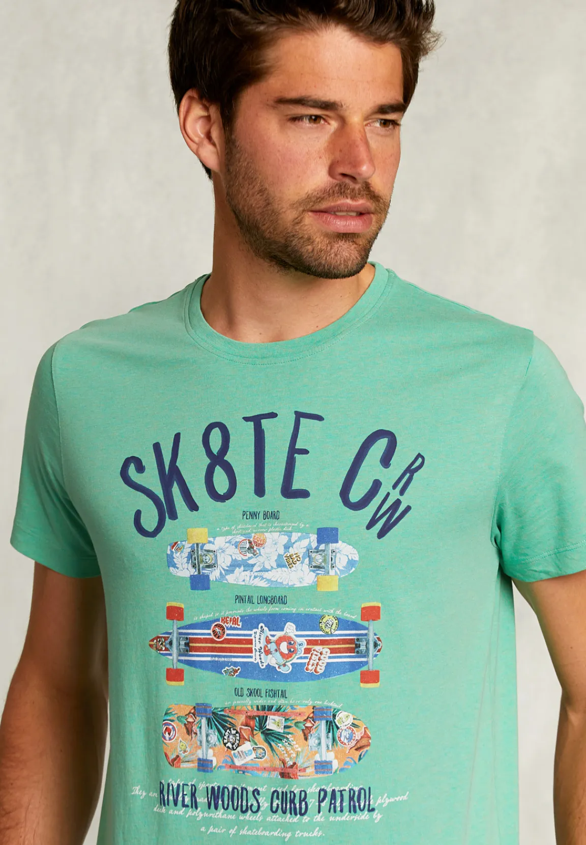 Fashion River Woods Normal fit basic T-shirt citrus mix -
