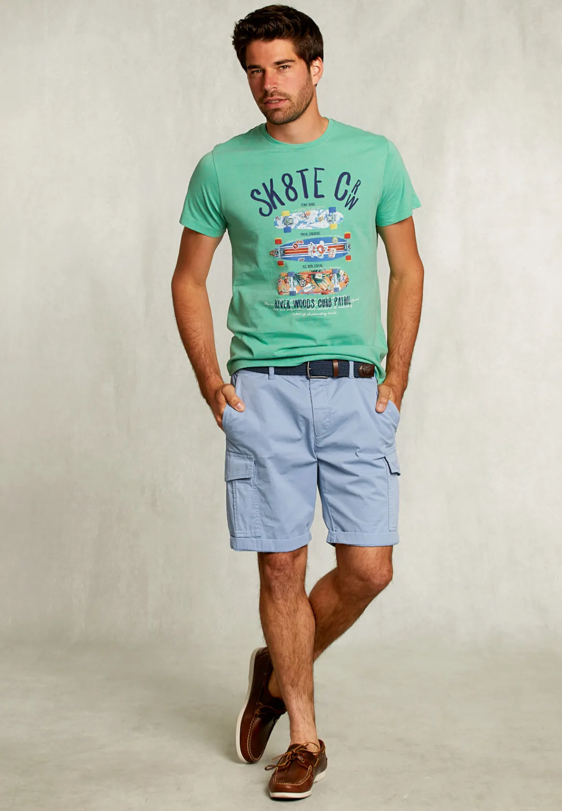 Fashion River Woods Normal fit basic T-shirt citrus mix -