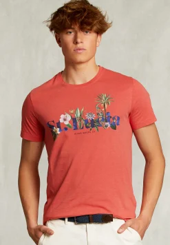 Outlet River Woods Normal fit basic T-shirt dark cosmopolitan mix -