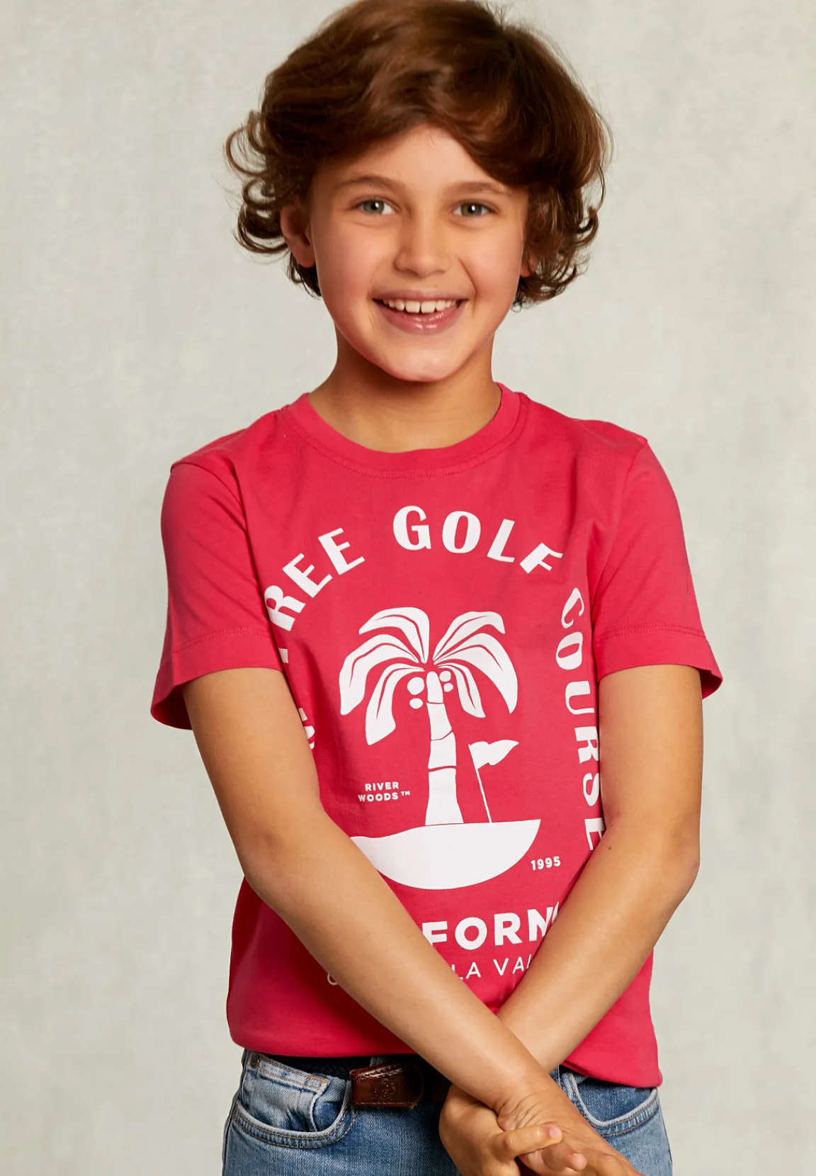 Outlet River Woods Normal fit basic T-shirt flirt -