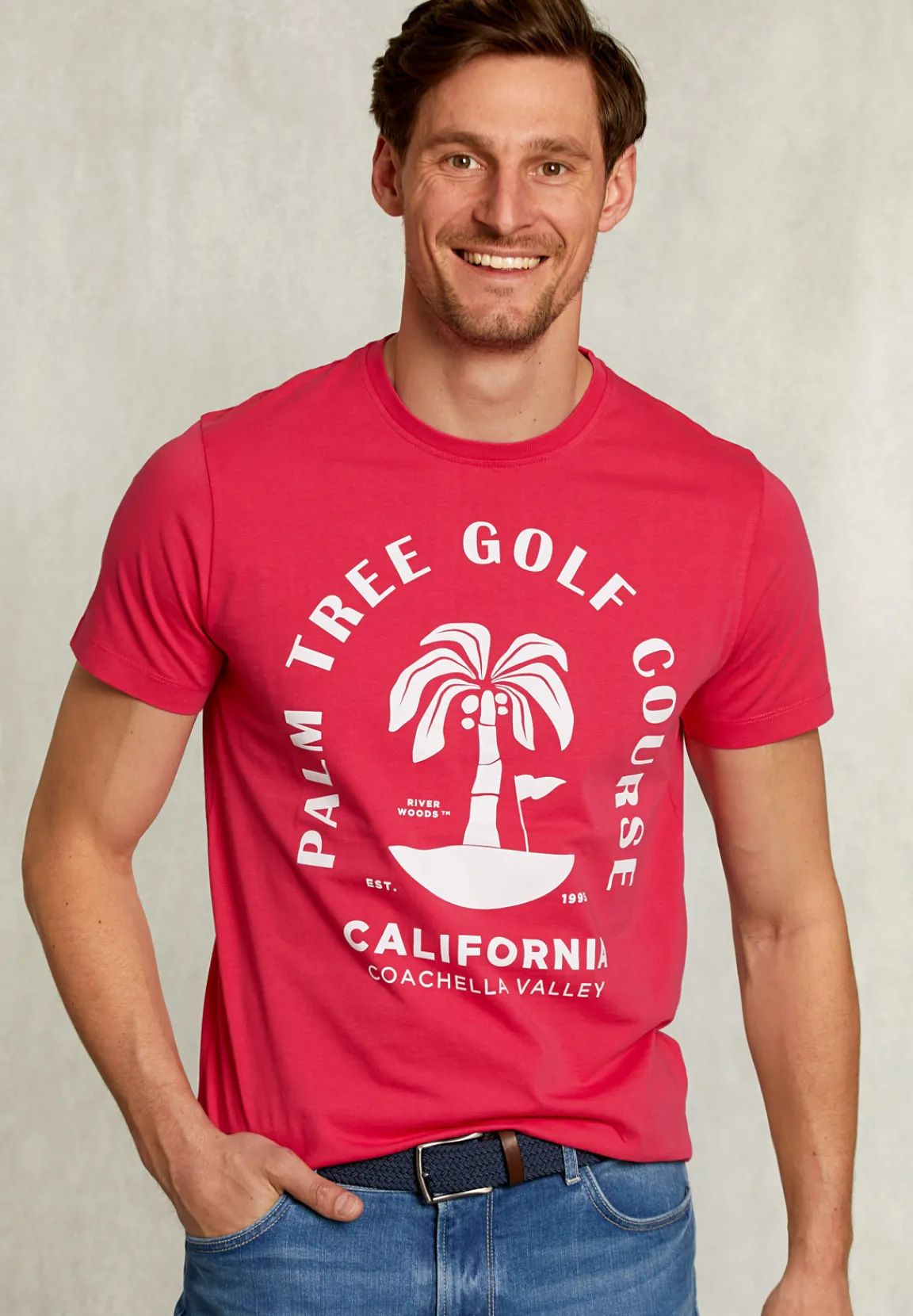 Sale River Woods Normal fit basic T-shirt flirt -