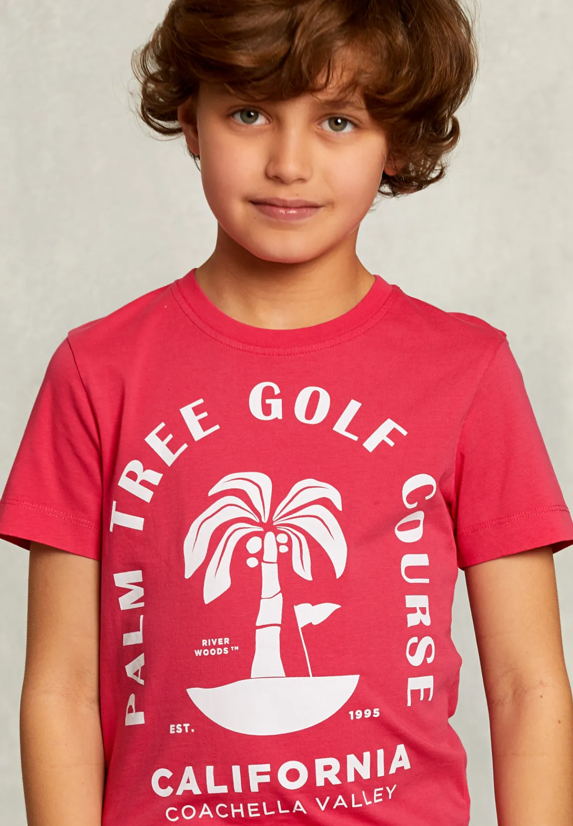Outlet River Woods Normal fit basic T-shirt flirt -