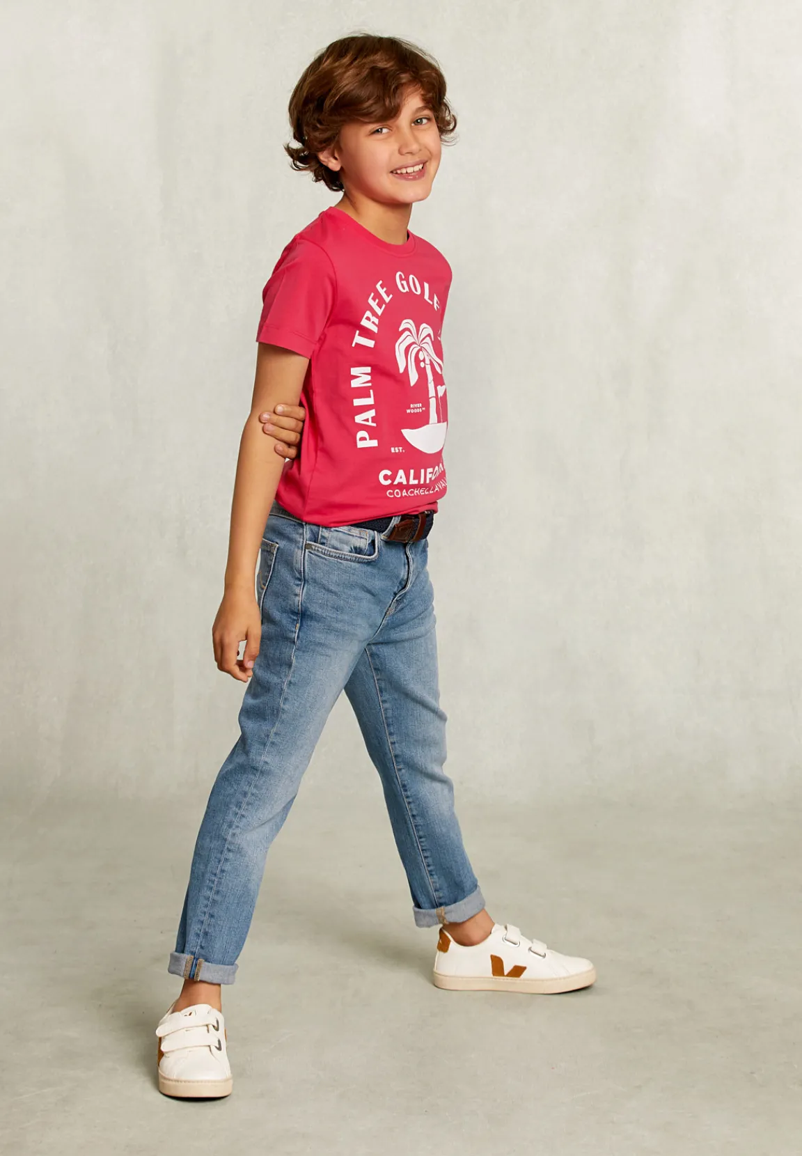 Outlet River Woods Normal fit basic T-shirt flirt -