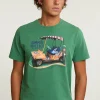 Online River Woods Normal fit basic T-shirt korte mouwen belize green -
