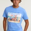 Sale River Woods Normal fit basic T-shirt korte mouwen sky -