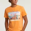Discount River Woods Normal fit basic T-shirt korte mouwen peach -
