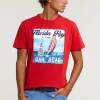 Fashion River Woods Normal fit basic T-shirt korte mouwen harvard red -